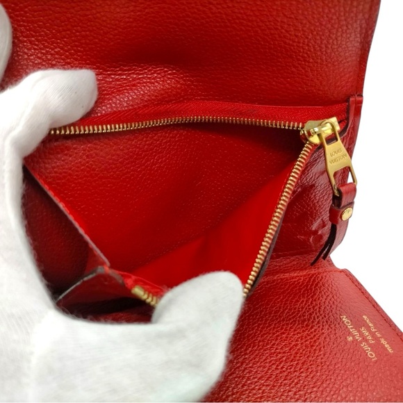 Louis Vuitton Monogram Empreinte Curieuse Compact Wallet in Cerise Red - Picture 9 of 15
